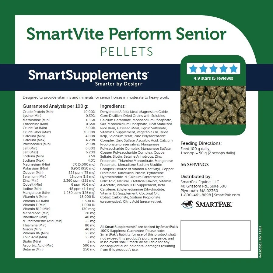 SmartVite Perform Senior Pellets 2 SmartVite Perform Senior Pellets - Image 2