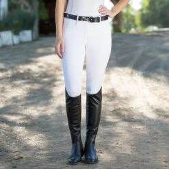 Hadley Mid-Rise Breeches By SmartPak - Full Seat -Riding Outfit 24690 white model
