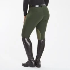 Piper Winter Softshell Breeches By SmartPak - Knee Patch 29 Piper Winter Softshell Breeches By SmartPak - Knee Patch -Riding Outfit 24847 darkolive 2