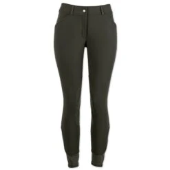 Piper Winter Softshell Breeches By SmartPak - Knee Patch - Clearance! -Riding Outfit 24847 darkolive front