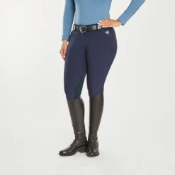 Piper Winter Softshell Breeches By SmartPak - Knee Patch 24 Piper Winter Softshell Breeches By SmartPak - Knee Patch -Riding Outfit 24847 navy 1