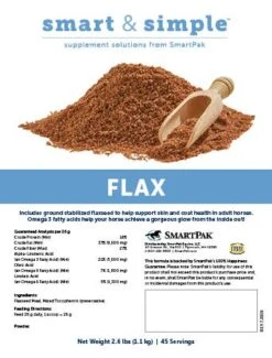 Nutrition Essentials SmartPak -Riding Outfit 25005 smartsimpleflax frontlabel