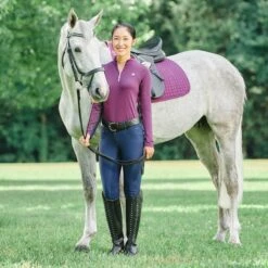 Hadley Mid-Rise Breeches By SmartPak - Full Seat -Riding Outfit 25903 sugarplumnavy 24690 navy 32356 whorse 0429