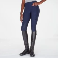 Piper Tights By SmartPak - Knee Patch 28 Piper Tights By SmartPak - Knee Patch -Riding Outfit 26007 navyblackheather bom 0004