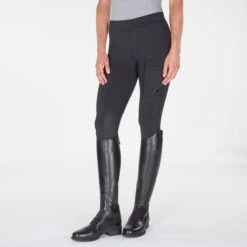 Piper Tights By SmartPak - Knee Patch 34 Piper Tights By SmartPak - Knee Patch -Riding Outfit 26007 solidblack bom 0021