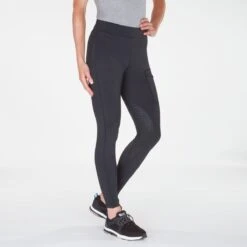 Piper Tights By SmartPak - Knee Patch 36 Piper Tights By SmartPak - Knee Patch -Riding Outfit 26007 solidblack bom 0057