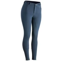 Horze Active Silicone Grip Full Seat Breeches -Riding Outfit 26195 peacoatblue front