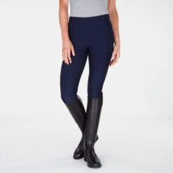 Piper Tights By SmartPak - Full Seat -Riding Outfit 26497 navyblackheather bom 2355