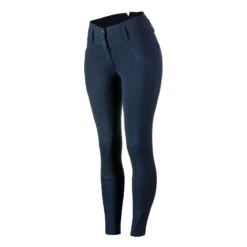 Horze Daniela Women's Silicone Full Seat Breeches 9 Horze Daniela Women's Silicone Full Seat Breeches -Riding Outfit 28936 navy front