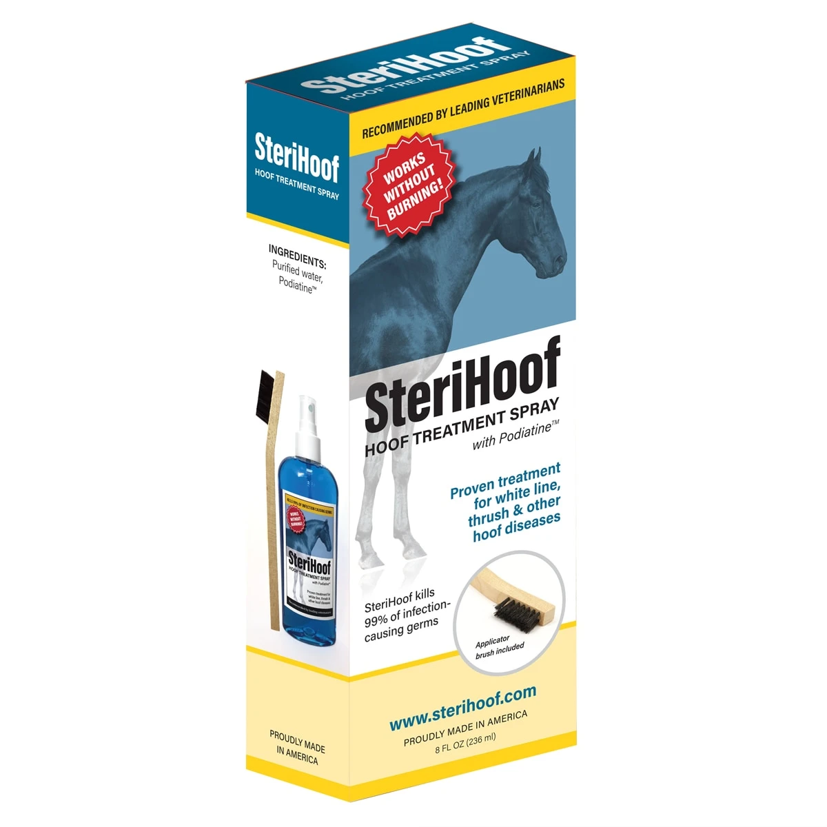 SteriHoof® Hoof Treatment Spray With Brush 1 SteriHoof® Hoof Treatment Spray With Brush