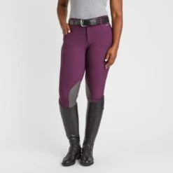 Kerrits Crossover II Knee Patch Breech - Clearance! -Riding Outfit 31342 raisin 12005