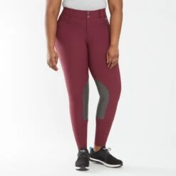 Kerrits Crossover II Knee Patch Breech -Riding Outfit 31342 sangria 3