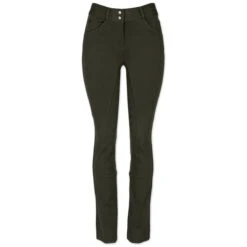 Piper Knit Mid-Rise Boot Cut Breeches By SmartPak - Full Seat -Riding Outfit 31464 darkolive front