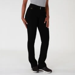 Piper Knit Mid-Rise Boot Cut Breeches By SmartPak - Knee Patch -Riding Outfit 31466 black bom 1519