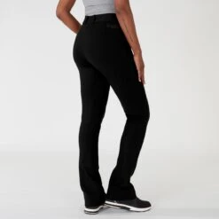 Piper Knit Mid-Rise Boot Cut Breeches By SmartPak - Knee Patch -Riding Outfit 31466 black bom 1523