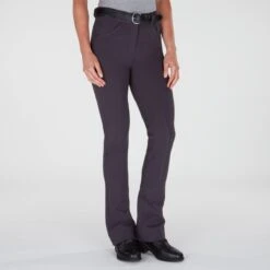 Piper Knit Mid-Rise Boot Cut Breeches By SmartPak - Knee Patch -Riding Outfit 31466 charcoal bom 1869