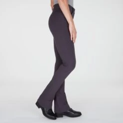 Piper Knit Mid-Rise Boot Cut Breeches By SmartPak - Knee Patch -Riding Outfit 31466 charcoal bom 1887