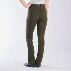 Piper Knit Mid-Rise Boot Cut Breeches By SmartPak - Knee Patch -Riding Outfit 31466 dark olive 3353