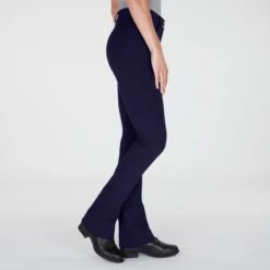 Piper Knit Mid-Rise Boot Cut Breeches By SmartPak - Knee Patch -Riding Outfit 31466 navy bom 3