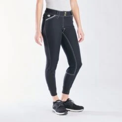 Piper Evolution Breeches By SmartPak - Full Seat -Riding Outfit 33064 black white piping 3686