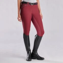 Piper Evolution Breeches By SmartPak - Full Seat -Riding Outfit 33064 merlot charcoal 7693