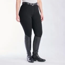 Piper Knit High-Rise Breeches By SmartPak - Full Seat -Riding Outfit 33073 black 3401