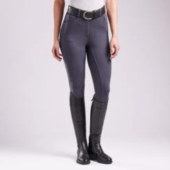 Piper Knit High-Rise Breeches By SmartPak - Full Seat -Riding Outfit 33073 charcoal 0712