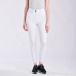 Piper Knit High-Rise Breeches By SmartPak - Full Seat -Riding Outfit 33073 white bom1632