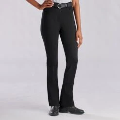 Piper Knit High-Rise Boot Cut Breeches By SmartPak - Knee Patch -Riding Outfit 33427 black 7652