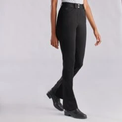 Piper Knit High-Rise Boot Cut Breeches By SmartPak - Knee Patch -Riding Outfit 33427 black 7672