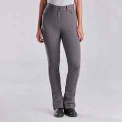 Piper Knit High-Rise Boot Cut Breeches By SmartPak - Knee Patch -Riding Outfit 33427 charcoal 7753