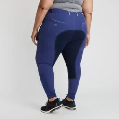 Piper Evolution High-Rise Breeches By SmartPak - Full Seat - Clearance! -Riding Outfit 33429 sapphireaquamarine 4