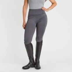 Piper Mid-Weight Tights By SmartPak - Full Seat -Riding Outfit 33432 charcoal 12043