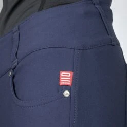 Back On Track Julia Knee Patch Breeches -Riding Outfit 33782 navy dt 1