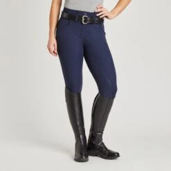 Hadley Curvy Fit Grip Breeches By SmartPak- Full Seat -Riding Outfit 34028 navy 1