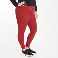 Hadley Curvy Fit Grip Breeches By SmartPak- Full Seat -Riding Outfit 34028 passionred 2258