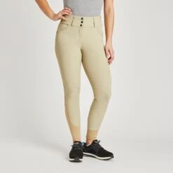 Hadley Curvy Fit Grip Breeches By SmartPak- Full Seat -Riding Outfit 34028 tan 3