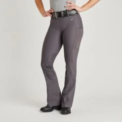 Piper Fusion Boot Cut Breech By SmartPak- Knee Patch -Riding Outfit 34032 charcoal 1