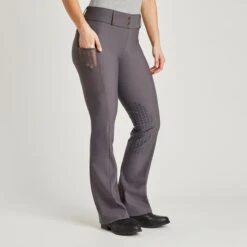 Piper Fusion Boot Cut Breech By SmartPak- Knee Patch -Riding Outfit 34032 charcoal 2