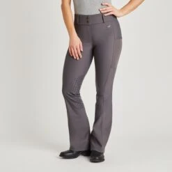 Piper Fusion Boot Cut Breech By SmartPak- Knee Patch -Riding Outfit 34032 charcoal 3