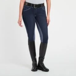 Riding Outfit 9 Piper Stretch Denim Breeches By SmartPak- Full Seat