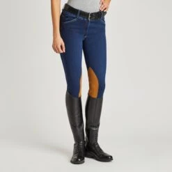 Piper Stretch Denim Breeches By SmartPak- Knee Patch