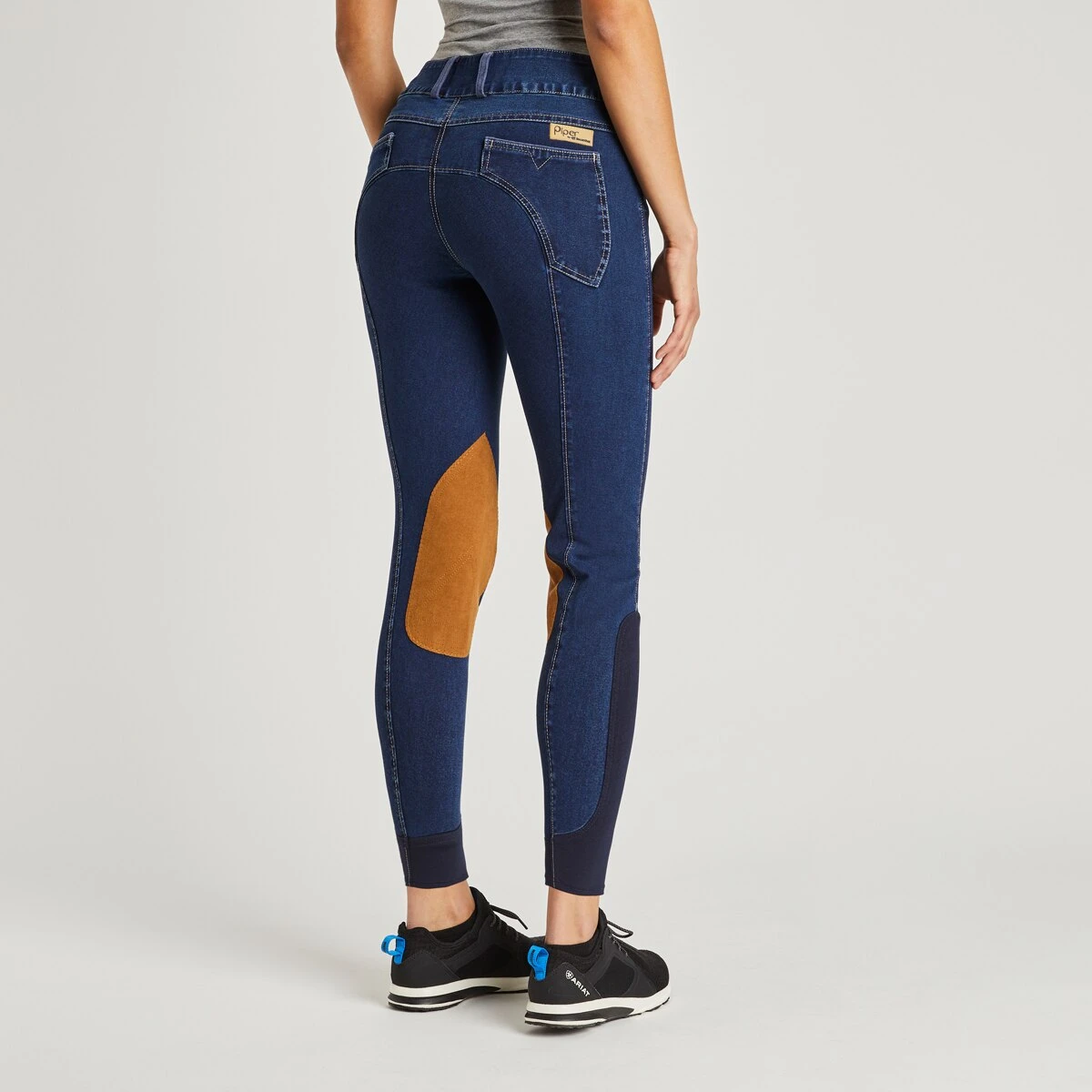 Piper Stretch Denim Breeches By SmartPak- Knee Patch 4 Piper Stretch Denim Breeches By SmartPak- Knee Patch - Image 4