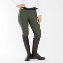 Piper Fusion Suede Patch By SmartPak - Knee Patch -Riding Outfit 34399 darkolive 17127