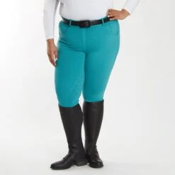 Piper Knit High-Rise Breeches By SmartPak - Full Seat -Riding Outfit 34549 darkeucalyptus 0977