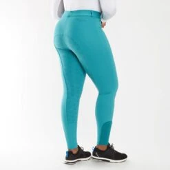Piper Knit High-Rise Breeches By SmartPak - Full Seat -Riding Outfit 34549 darkeucalyptus 19257
