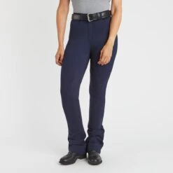 Piper Knit High-Rise Boot Cut Breeches By SmartPak - Knee Patch -Riding Outfit 34553 navy 1