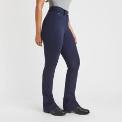 Piper Knit High-Rise Boot Cut Breeches By SmartPak - Knee Patch -Riding Outfit 34553 navy 2