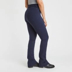 Piper Knit High-Rise Boot Cut Breeches By SmartPak - Knee Patch -Riding Outfit 34553 navy 3