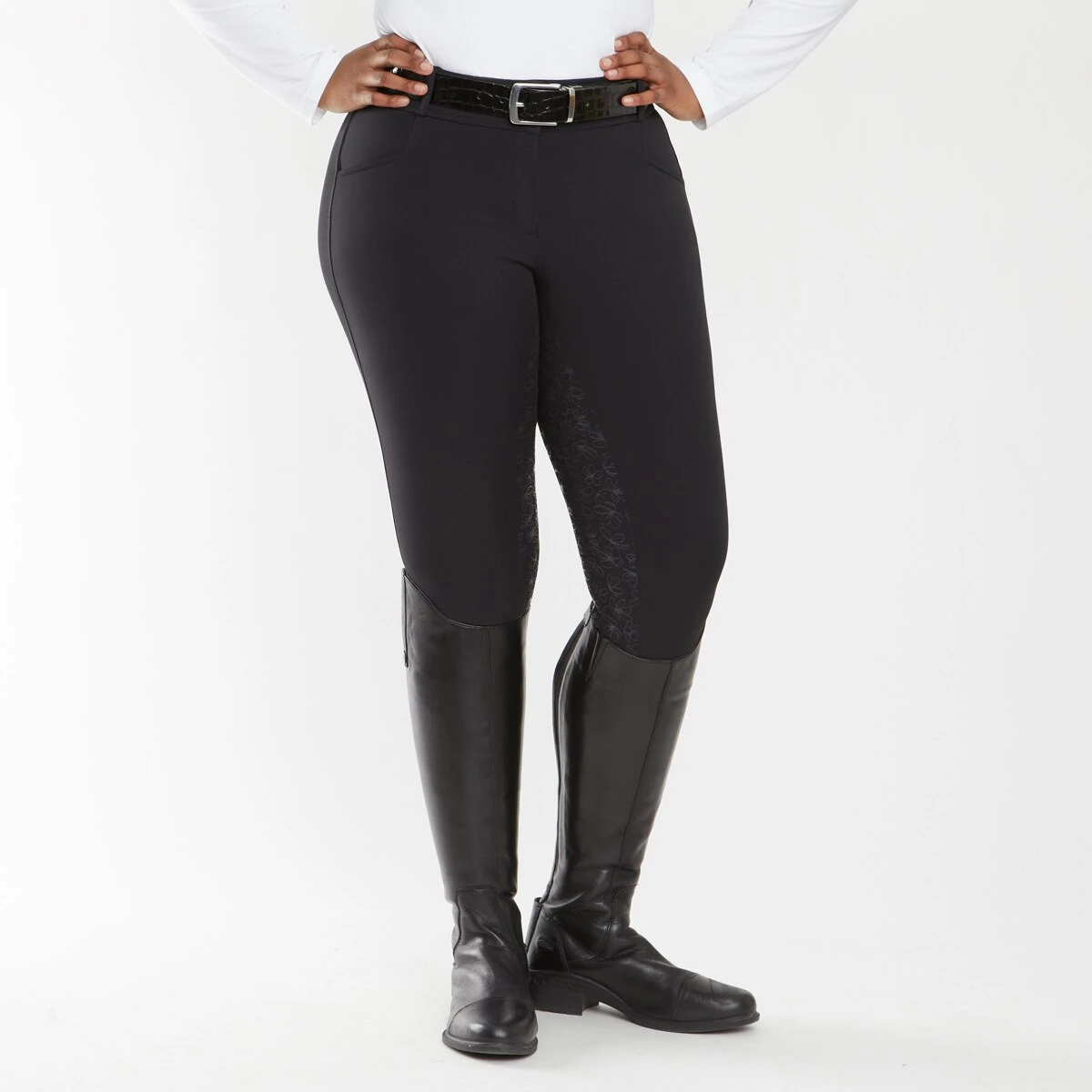 Hadley Mid-Rise Floral Silicone Grip Breeches By SmartPak - Full Seat 1 Hadley Mid-Rise Floral Silicone Grip Breeches By SmartPak - Full Seat